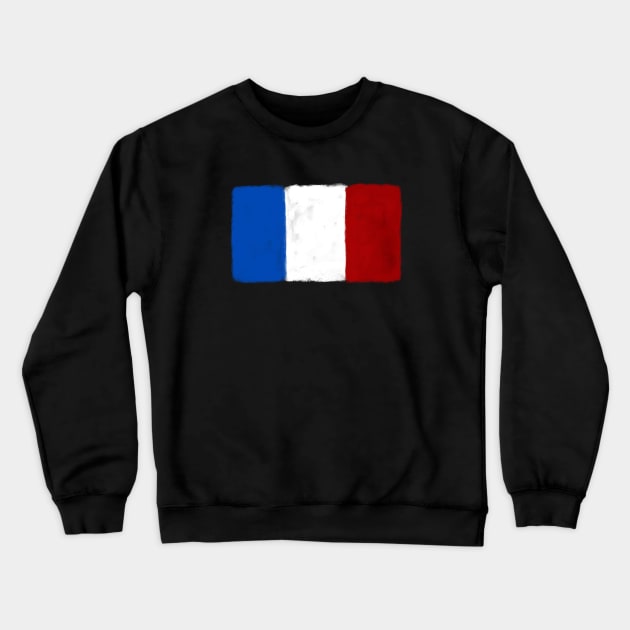 France Grunge Flag Crewneck Sweatshirt by shamila